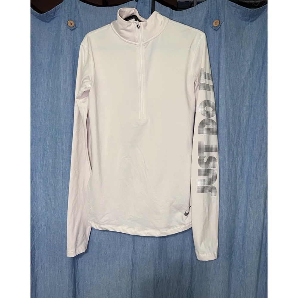 Nike White Half-zip